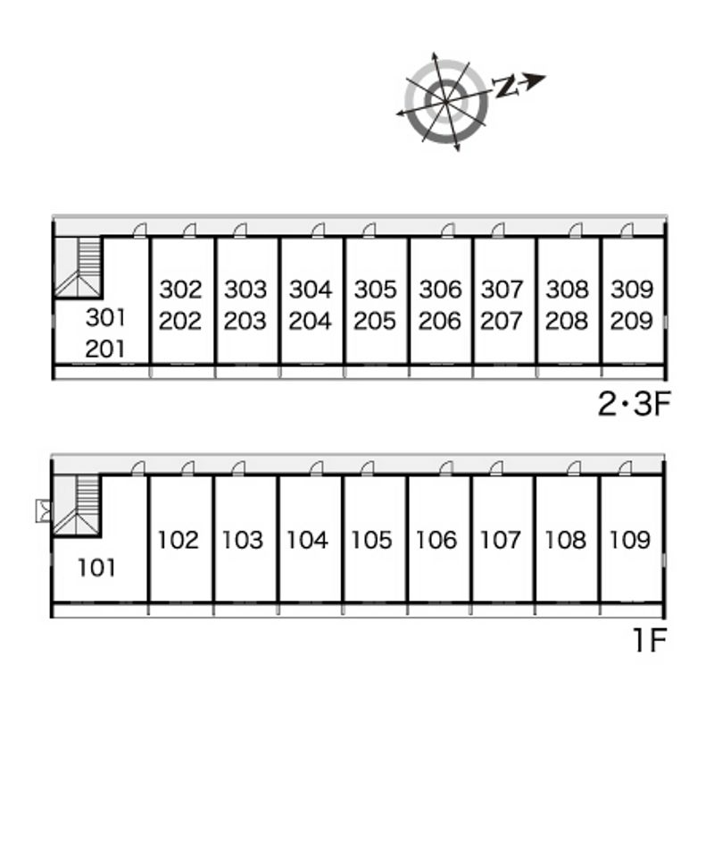 leopalace Futsukaichi Chuo 户型布局图