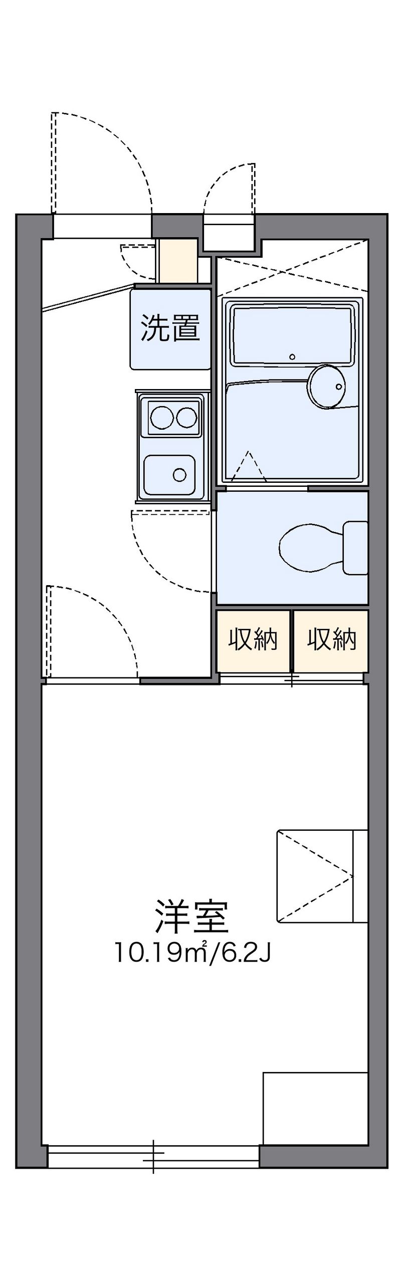 レオパレスパークサイド南熊本Ⅱ 間取図