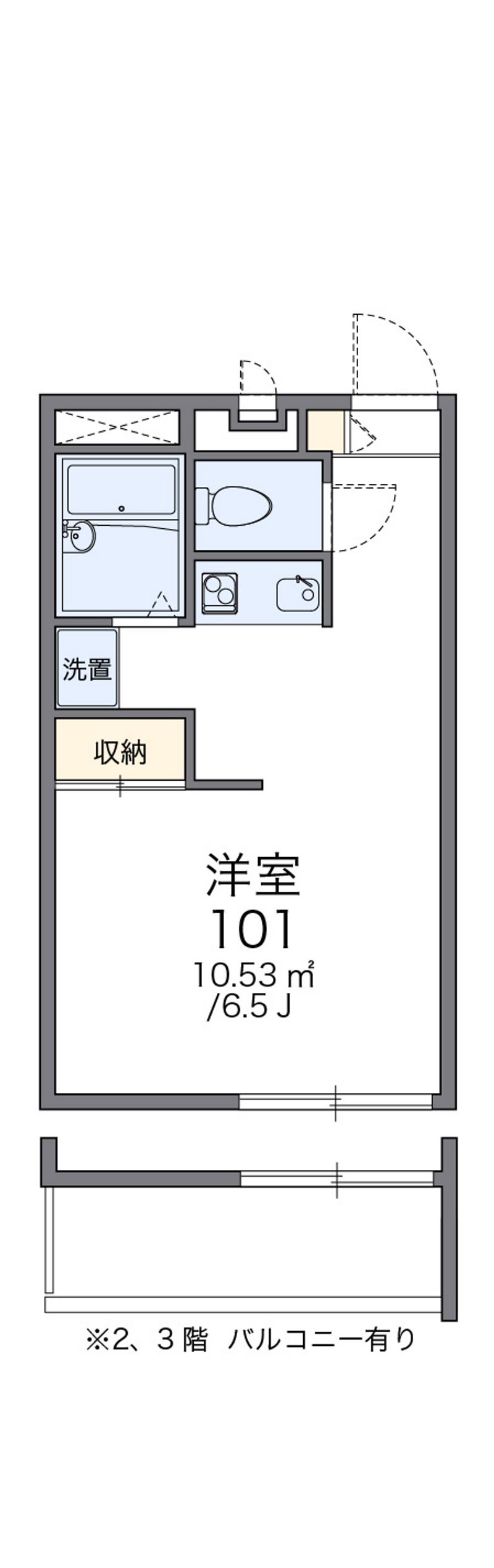 レオパレスドムス筑紫野 間取図