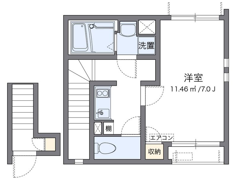 クレイノ鴛鴨 間取図