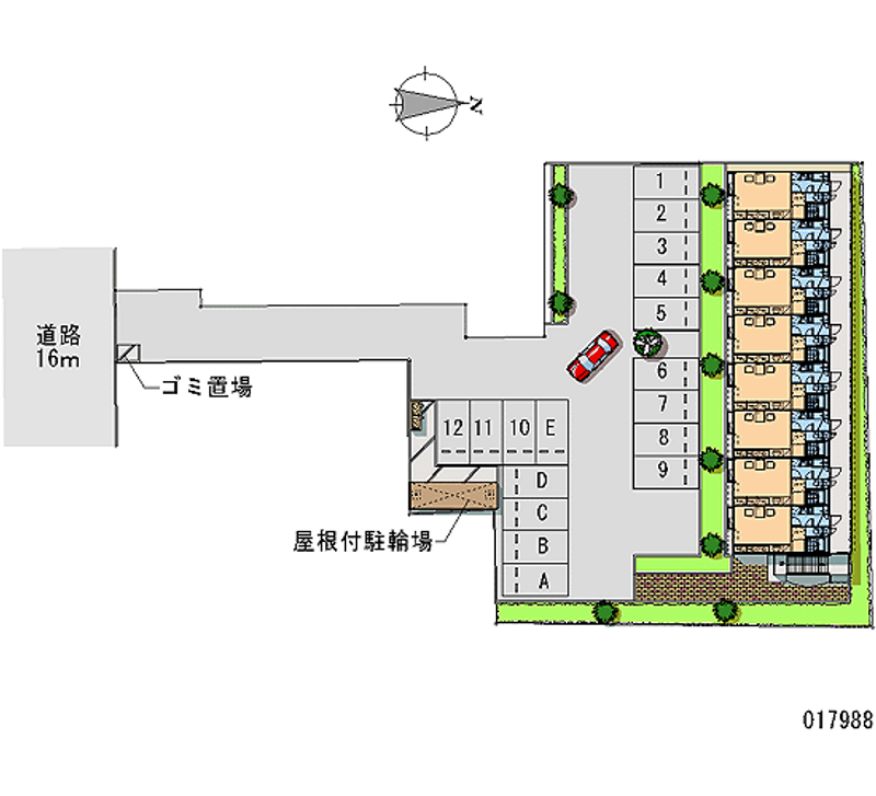 レオパレス小城 月極駐車場