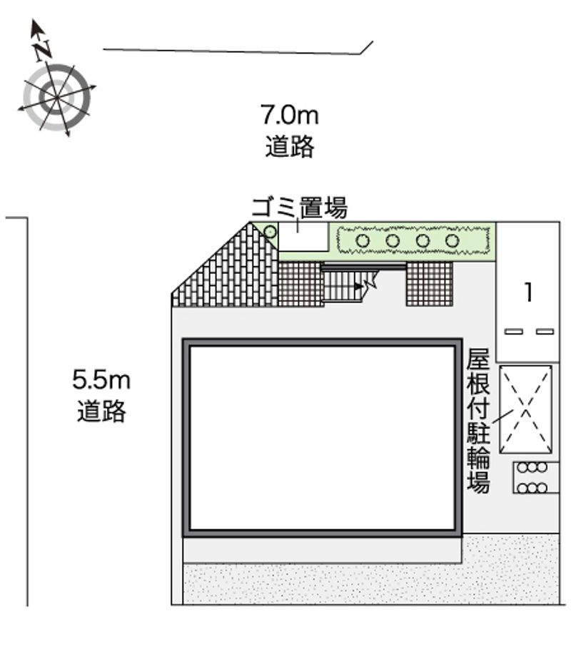 レオパレスヴィラ曽根Ｃ 配置図