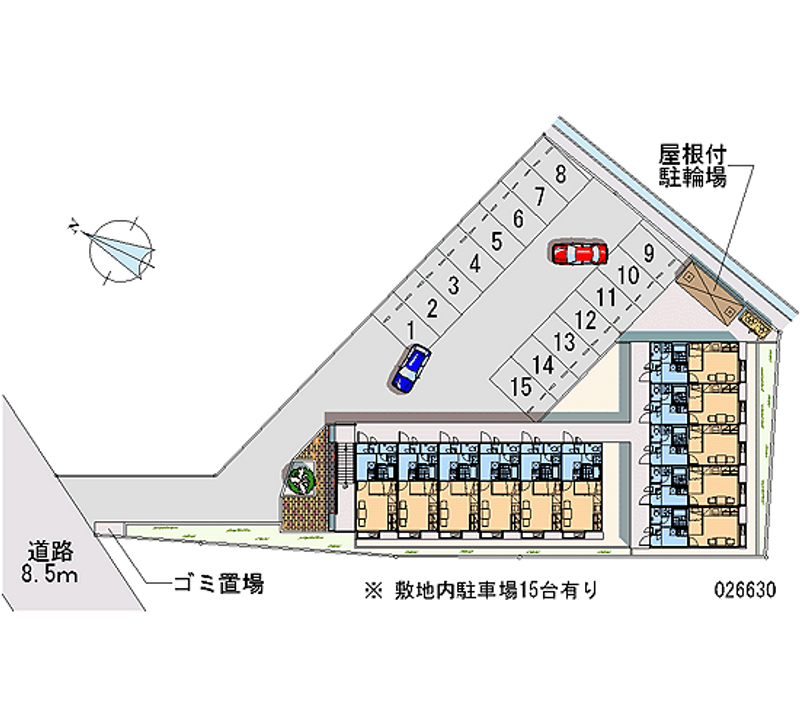 レオパレス月花園 月極駐車場