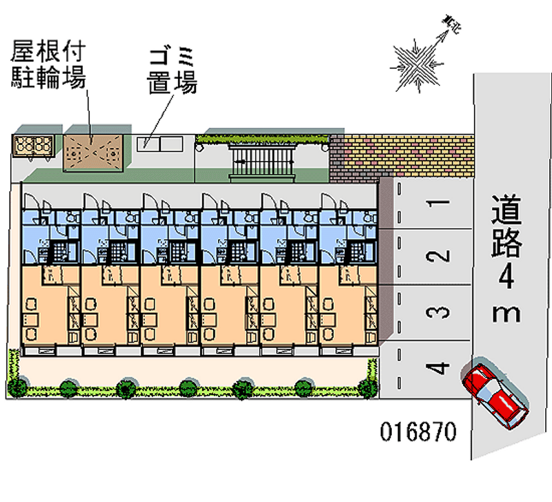 レオパレス微笑 月極駐車場