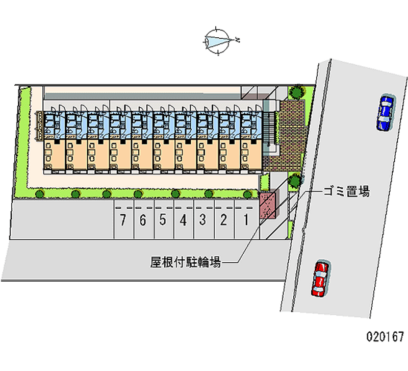 レオパレスサンⅡ 月極駐車場