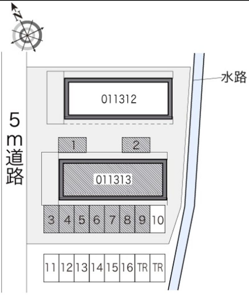 レオパレスソレーユ青江第二 駐車場