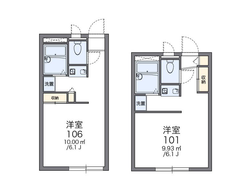 レオパレスみどり野Ｂ館 間取図