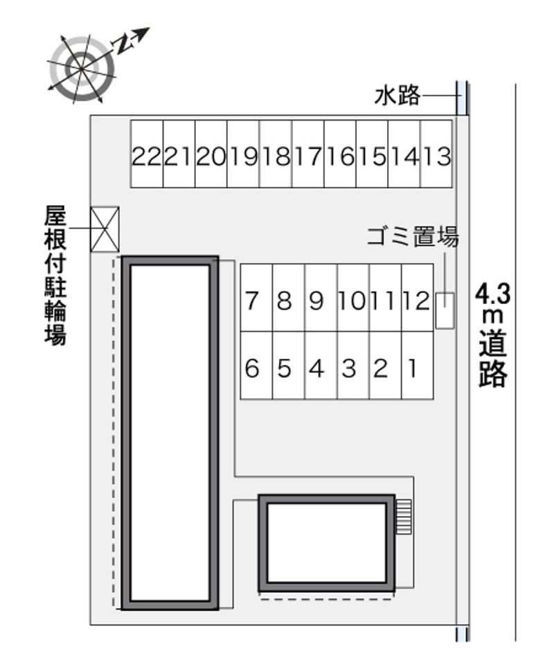 レオパレスサンマリン津 配置図