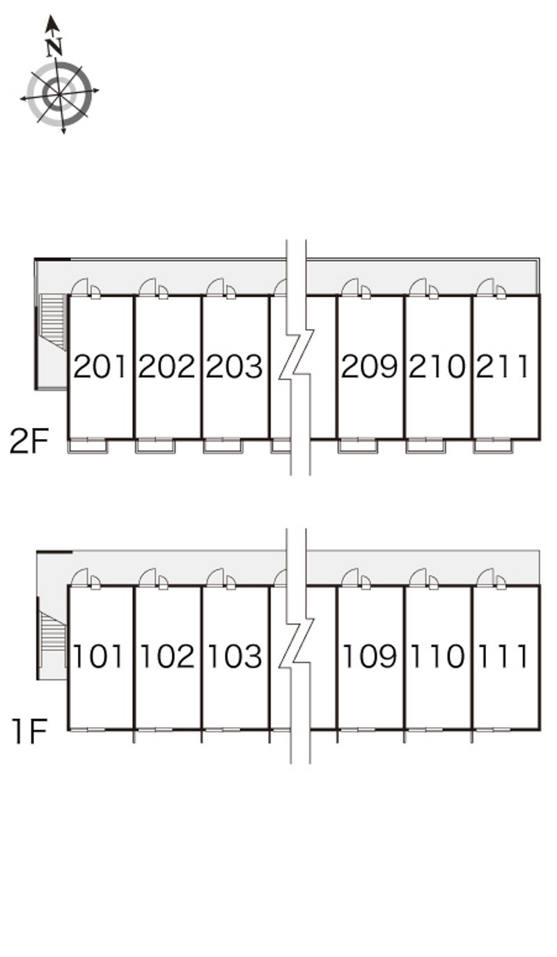 レオパレスプロシードⅠ 間取配置図