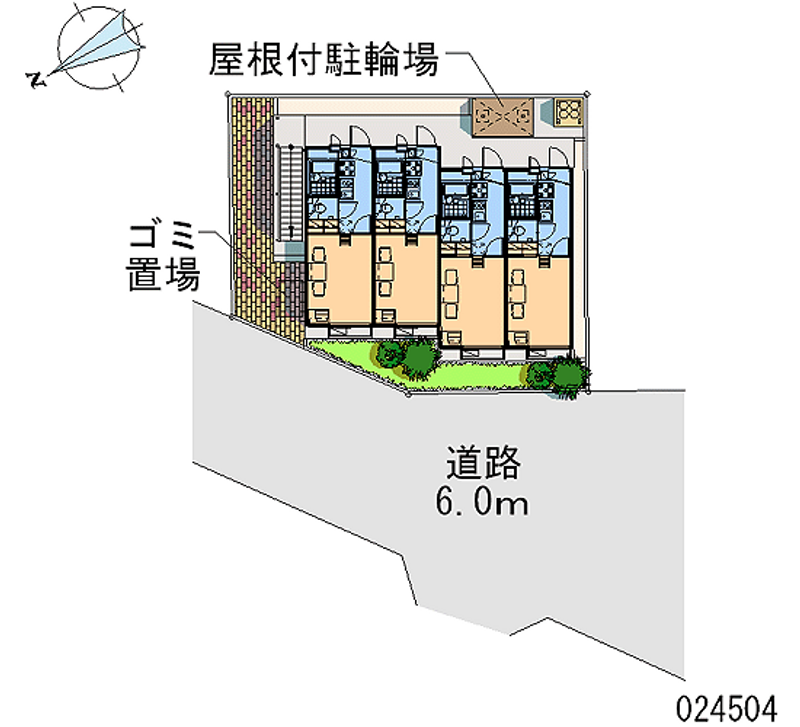 レオパレス多摩川 区画図