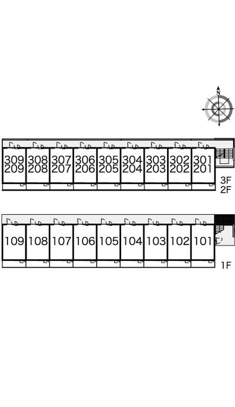 レオパレス春美Ⅱ 間取配置図