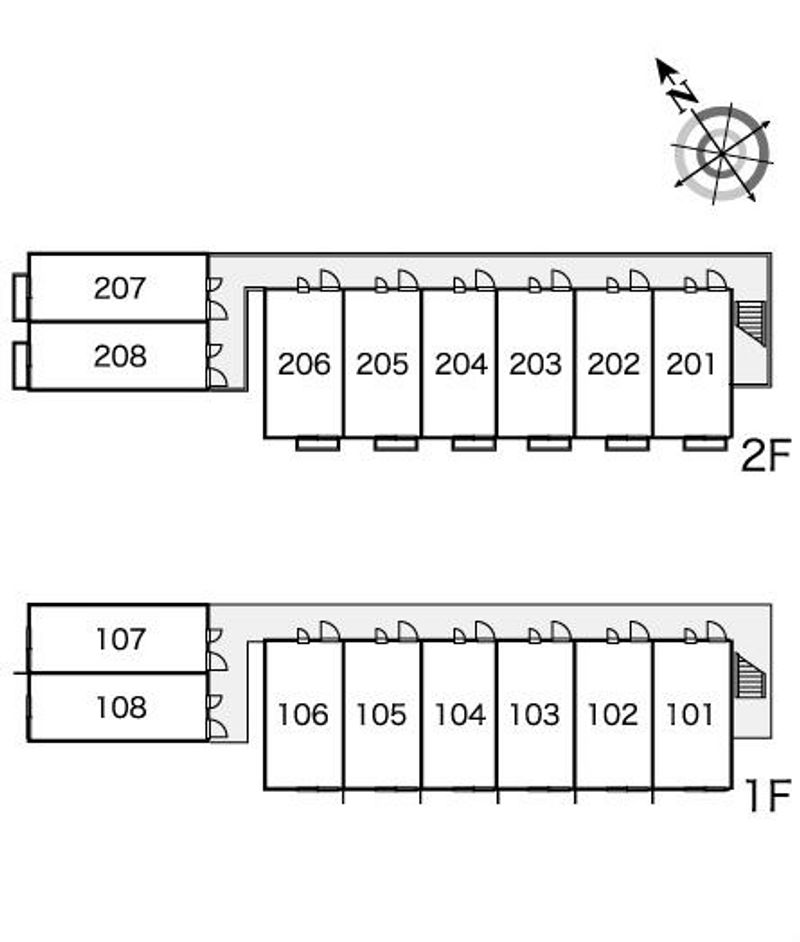 レオパレスしらさぎ 間取り配置図
