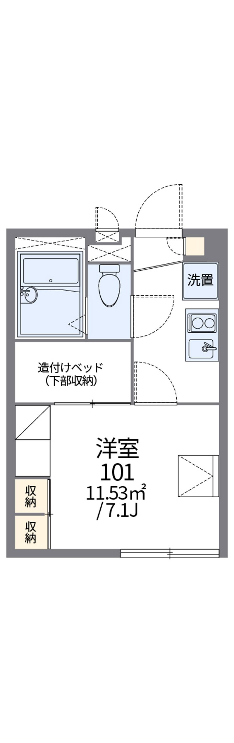 レオパレスサンヴィレッジ１８ 間取図