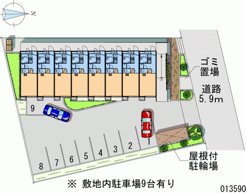 レオパレス友集日 月極駐車場