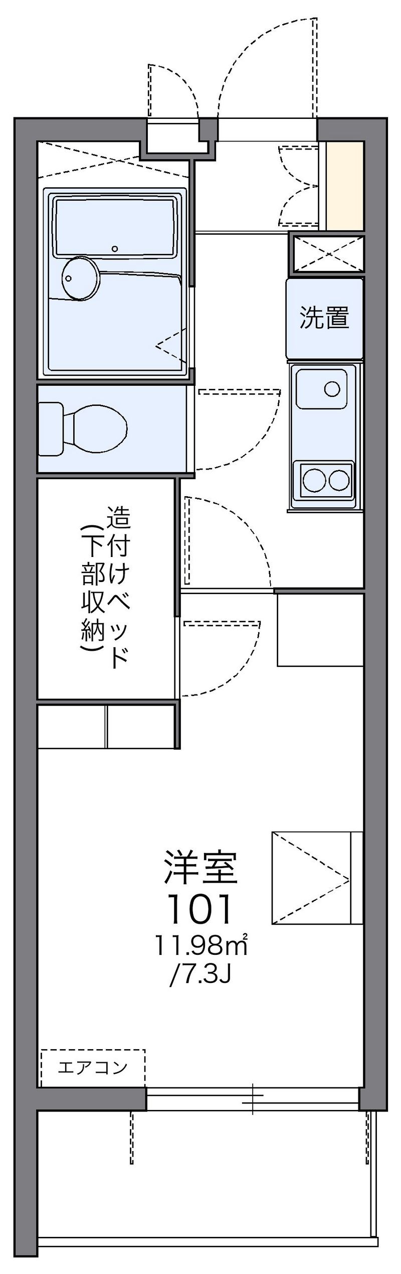 レオパレスカンテサンス 間取図