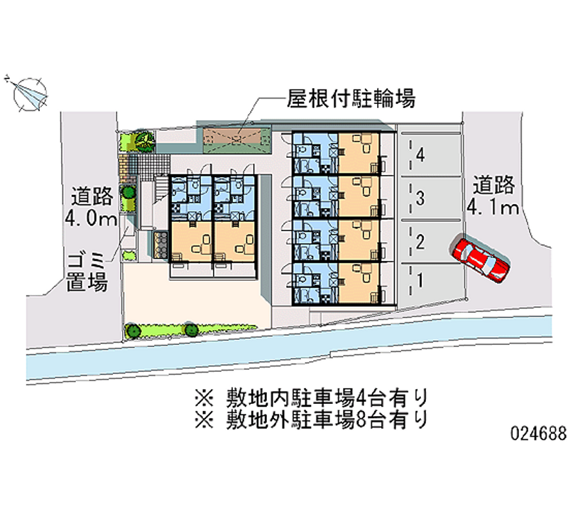 レオパレスエリアクエスト 月極駐車場