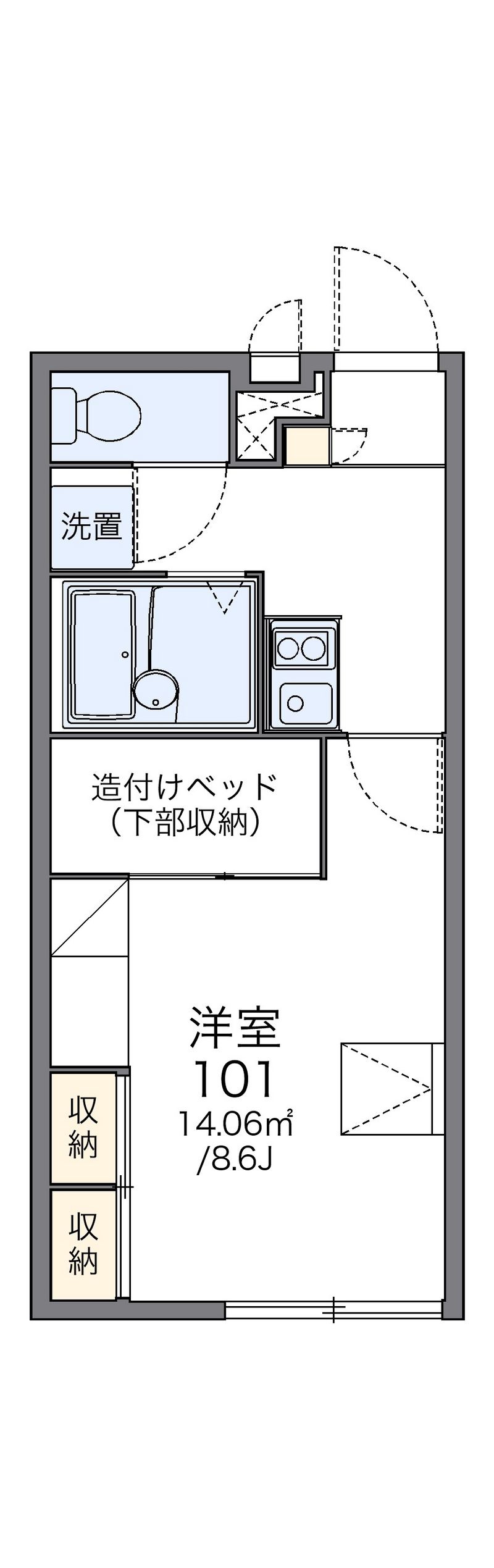 レオパレスほんまちＡＰ 間取図