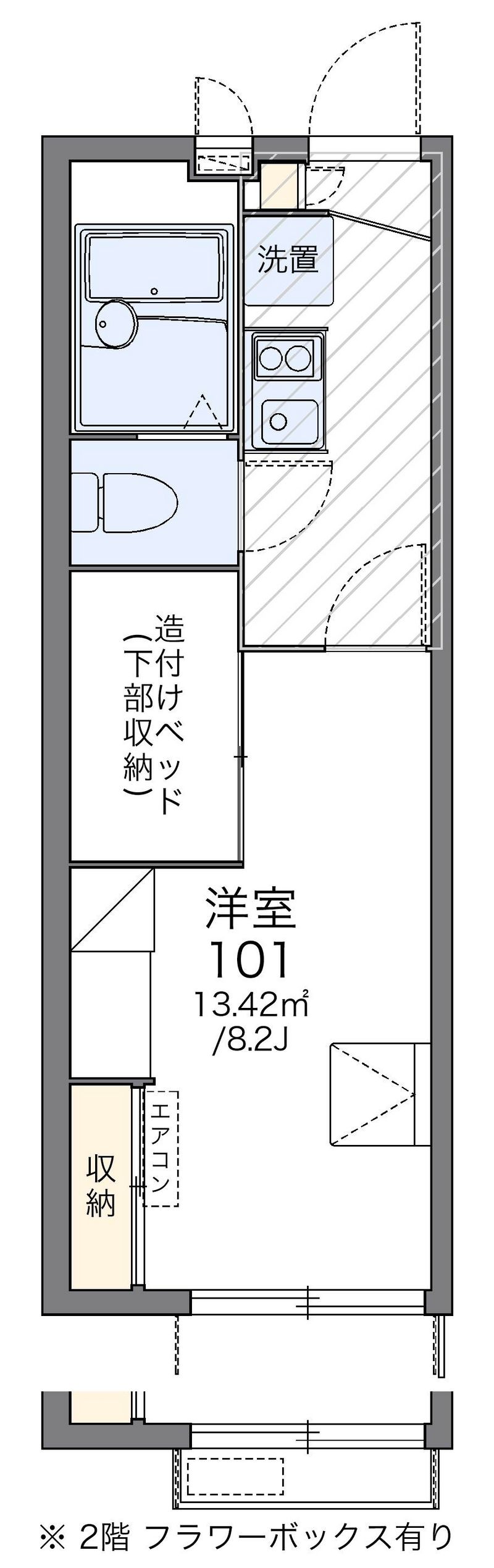 レオパレスクレストタウンＢ 間取図