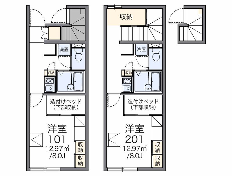レオパレスメルベーユⅡ 間取図