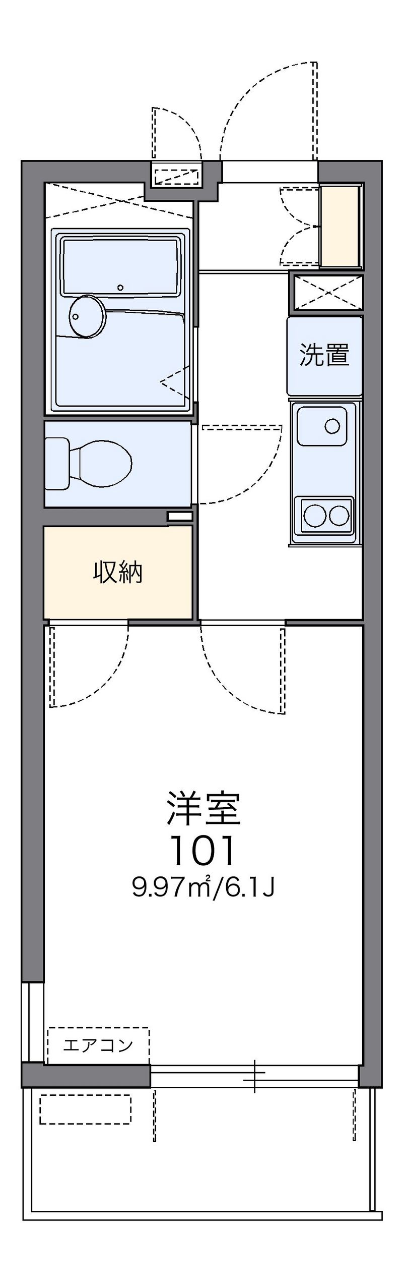 レオパレス郡元Ⅱ 間取図