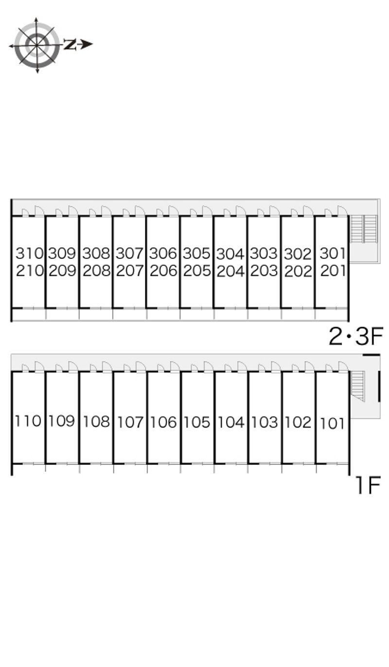 レオパレスエーゼⅡ 間取り配置図
