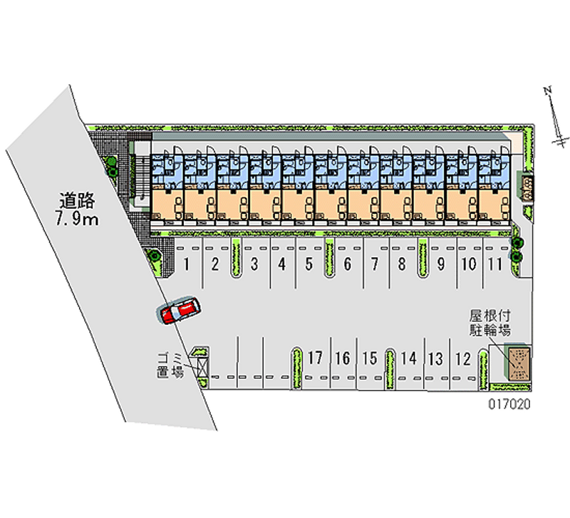 17020 Monthly parking lot