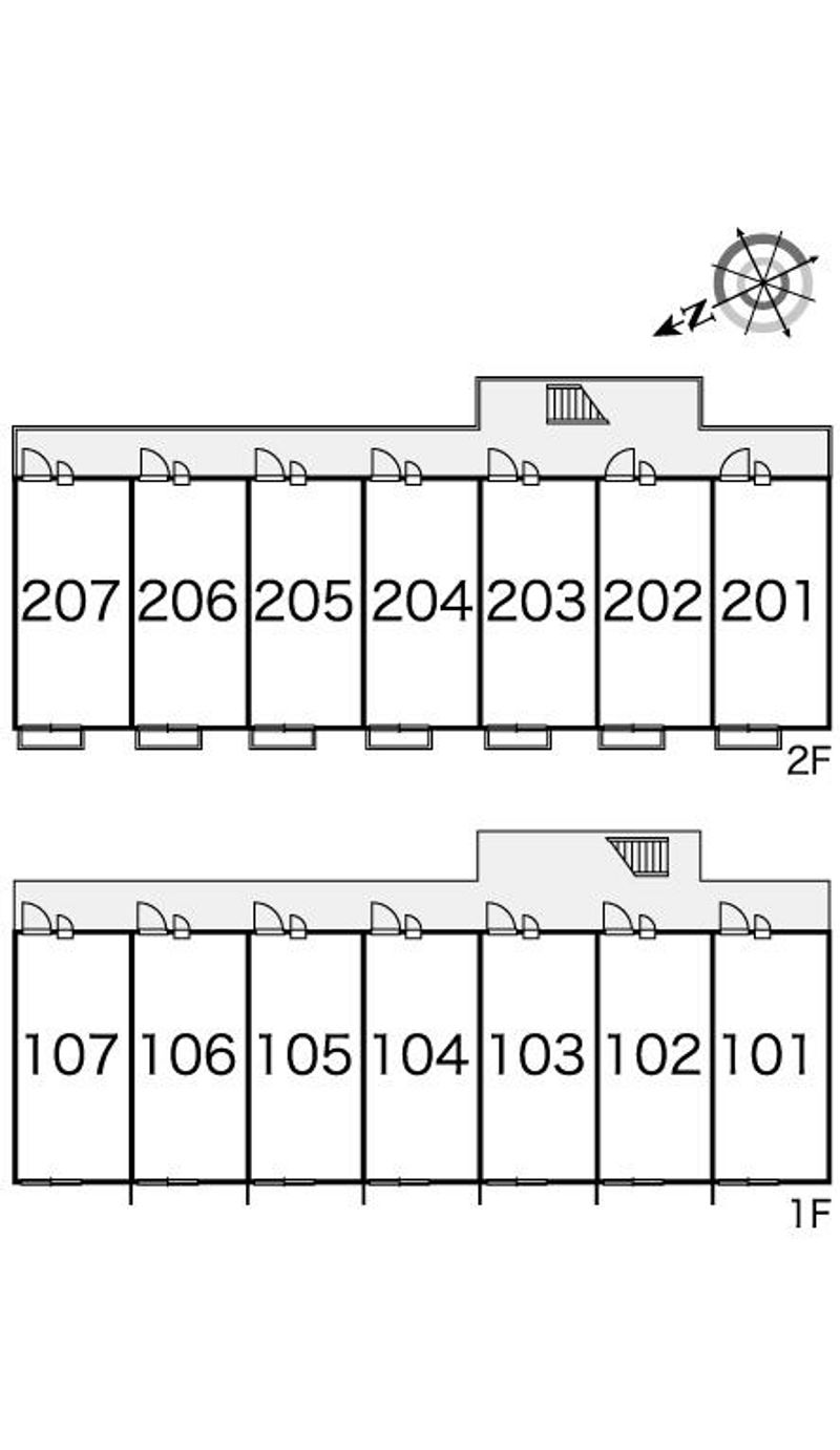 レオパレスガーデン　光 間取り配置図