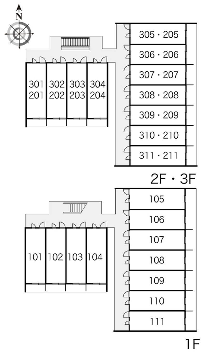 レオパレス新堀 間取配置図