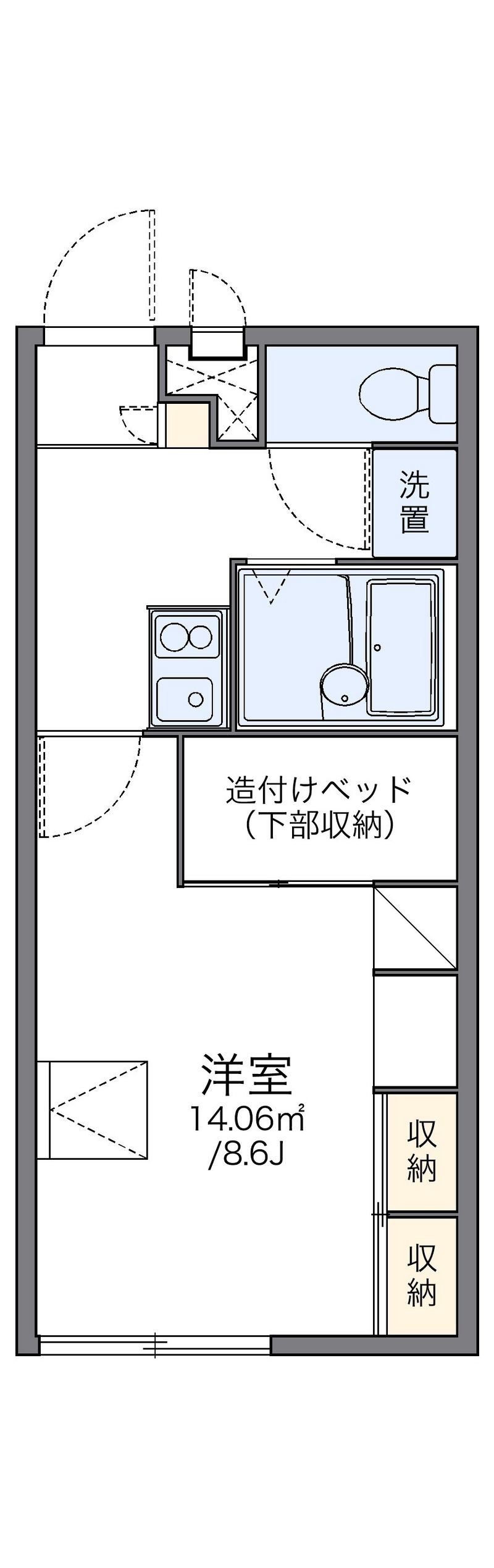 レオパレスネレイドⅡ 間取図