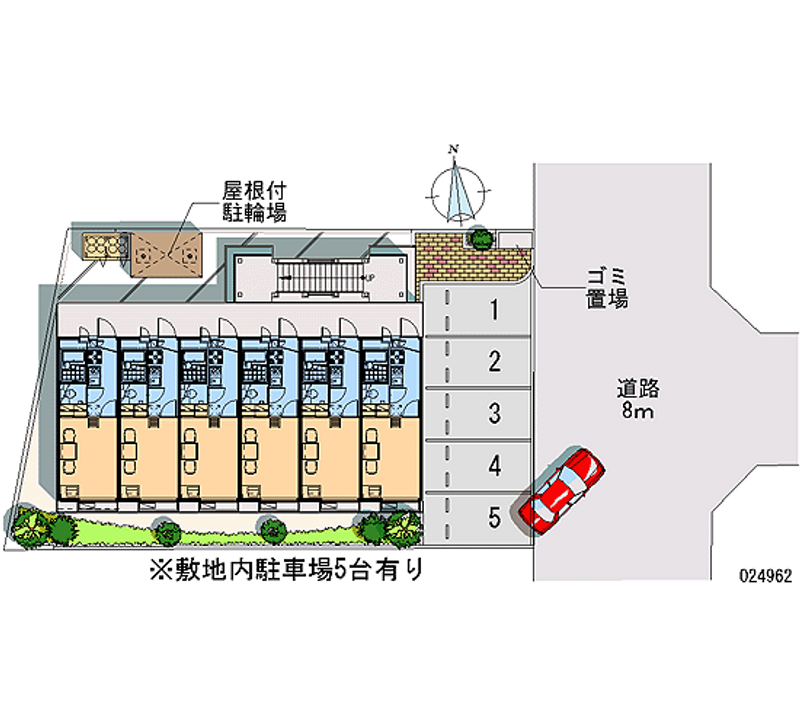 レオパレスウィッシュ陣中 月極駐車場