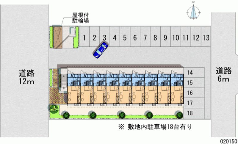 レオパレスくずいⅡ 月極駐車場