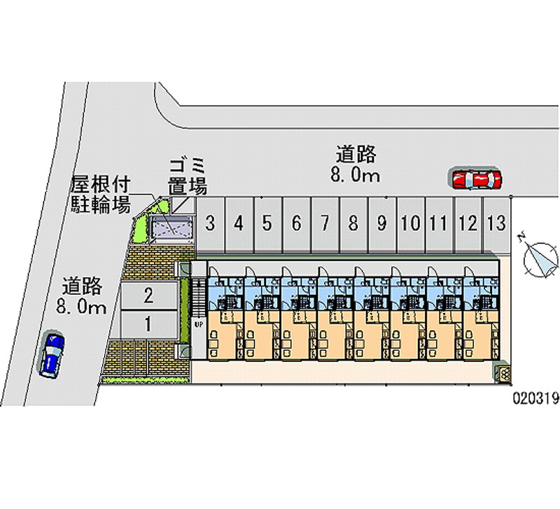 レオパレスタウンコート石川Ⅱ 月極駐車場