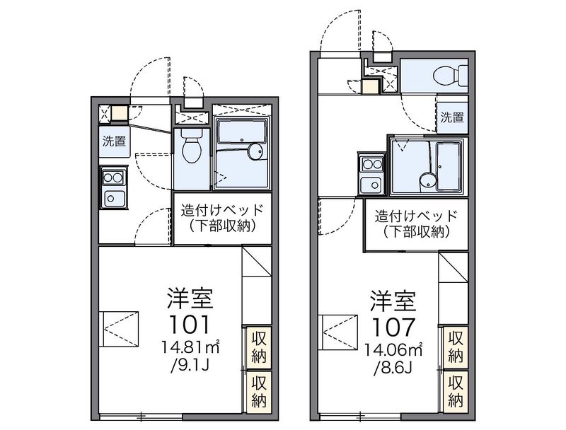 レオパレスクゥラージュ 間取図