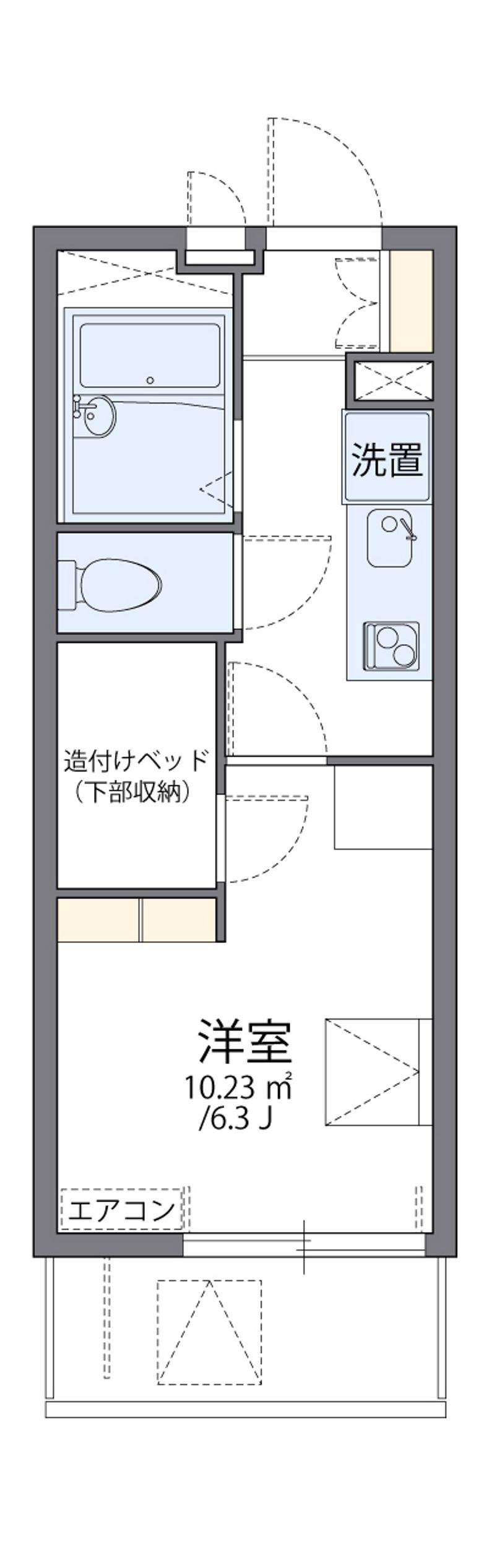 レオパレスひらかた 間取図