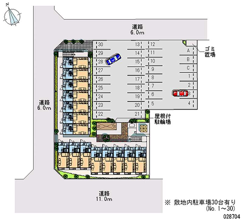 28704 Monthly parking lot