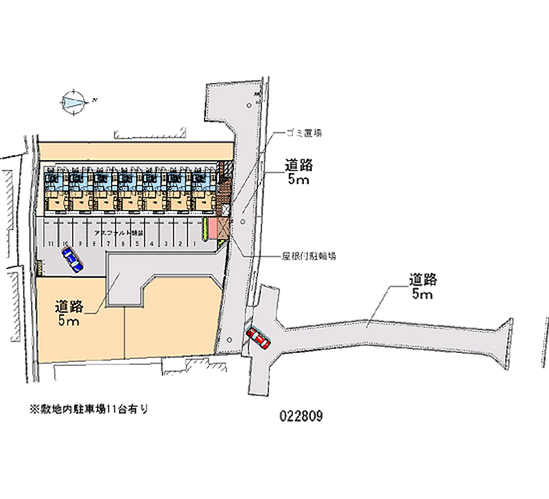 レオパレスＪＵＮ東野 月極駐車場