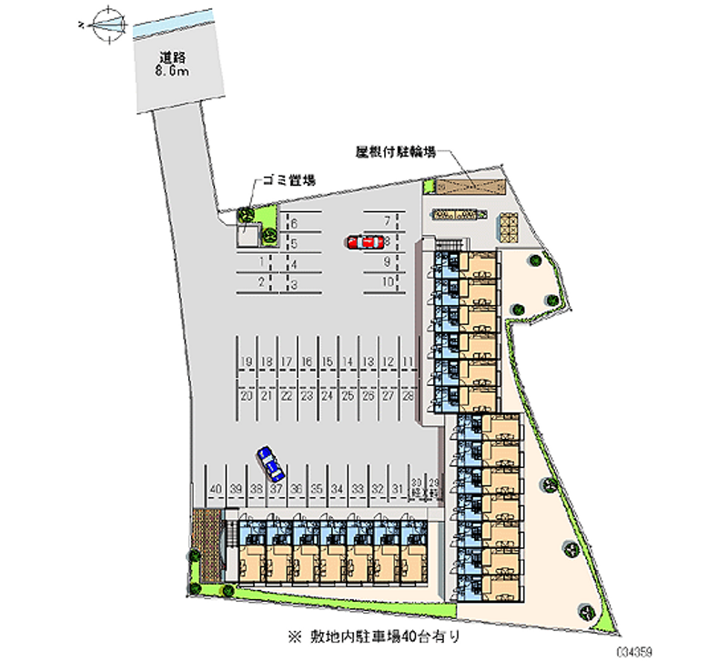 レオパレスナインティーン 月極駐車場