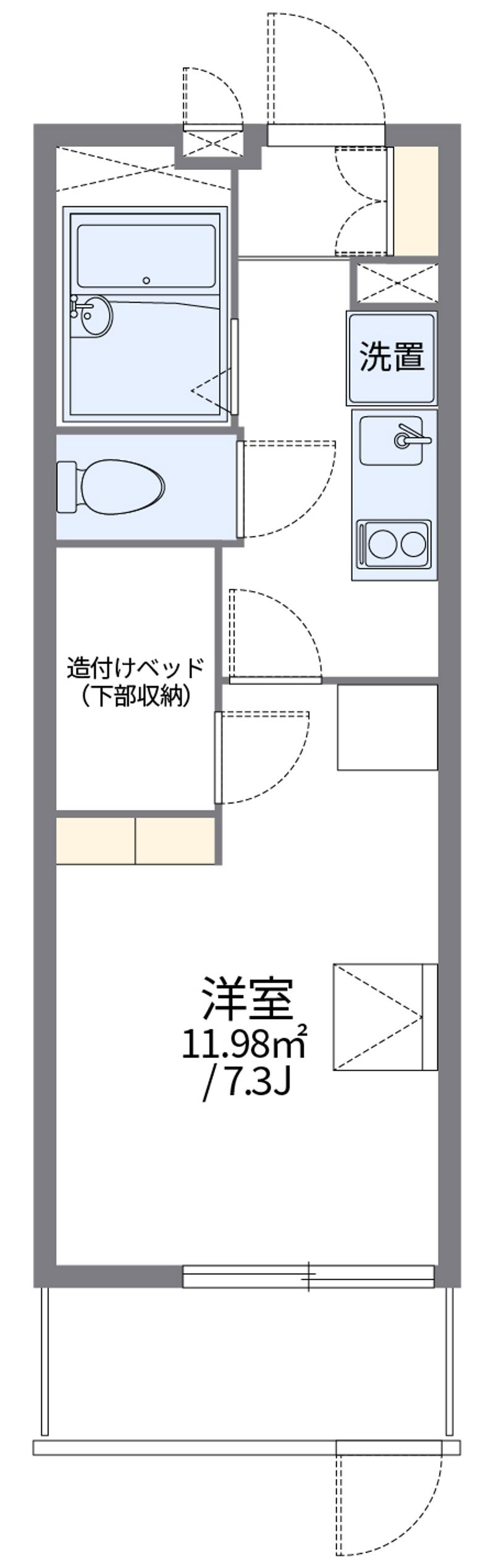 レオパレス見付山 間取図