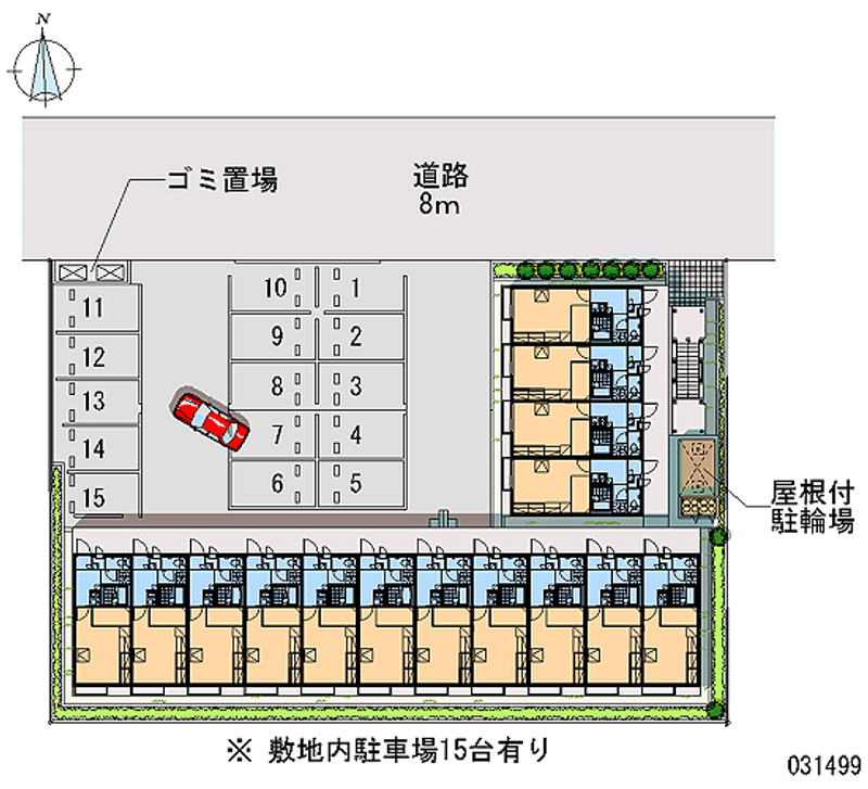 レオパレスＹＯＵ壱番館 月極駐車場