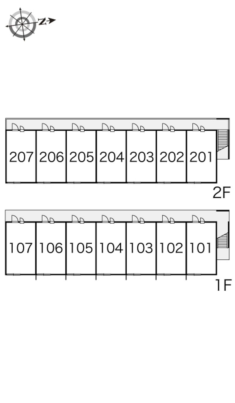 レオパレス和田Ｍ 間取配置図