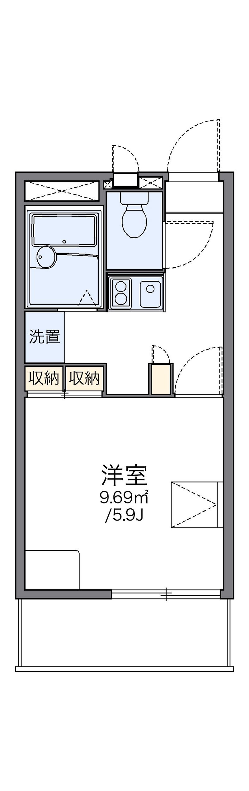 レオパレスサンパレス 間取図