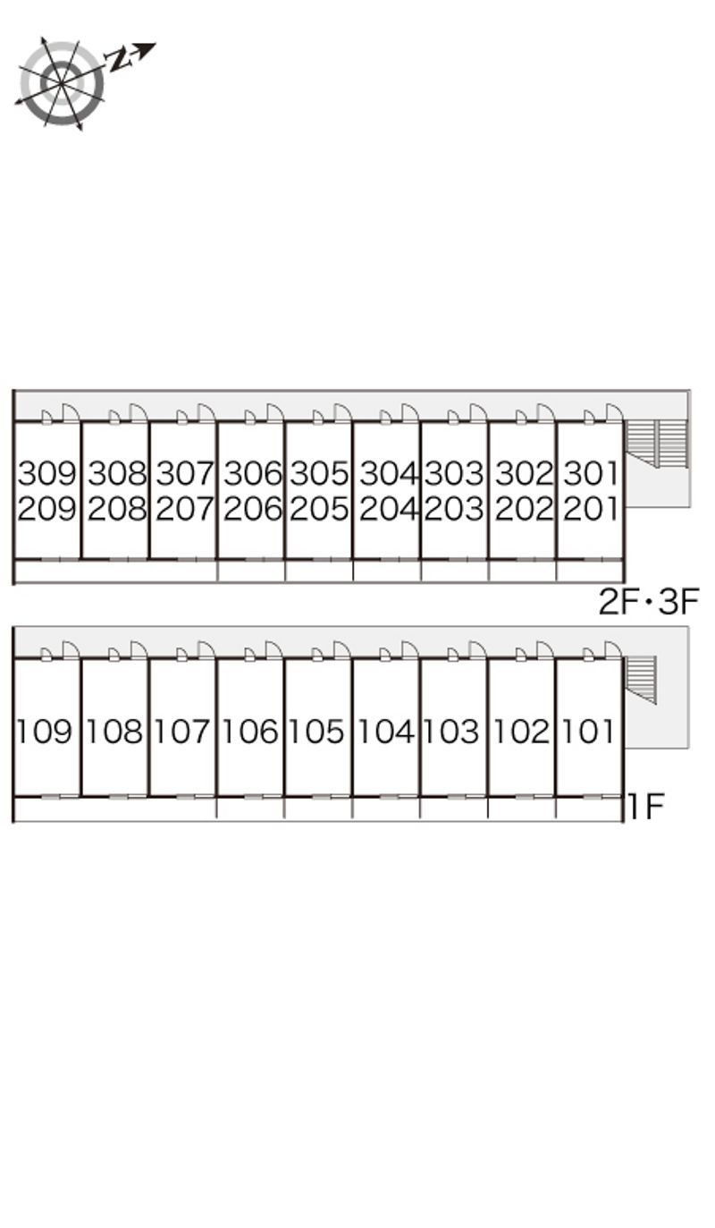 レオパレスエル２００１ 間取配置図
