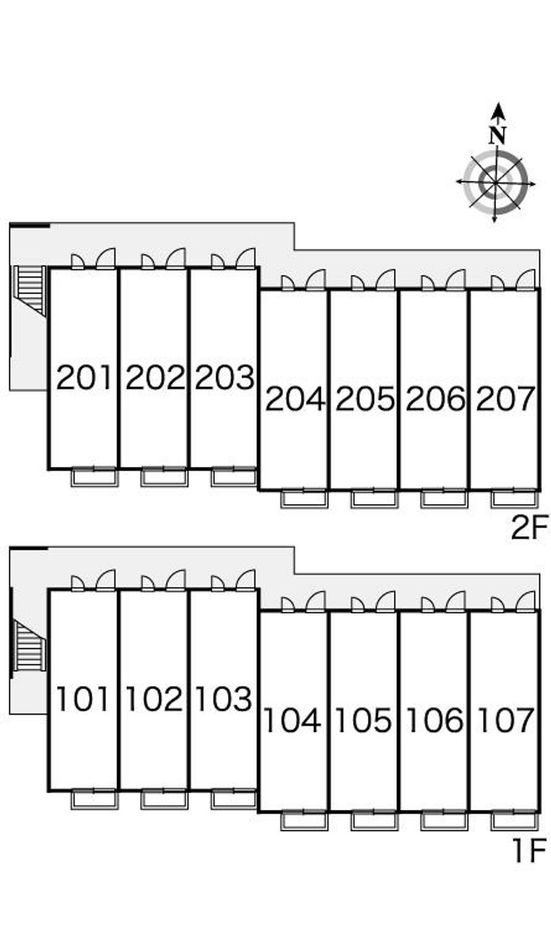 レオパレスＯｒｃｈａｒｄ　ＮⅡ 間取配置図