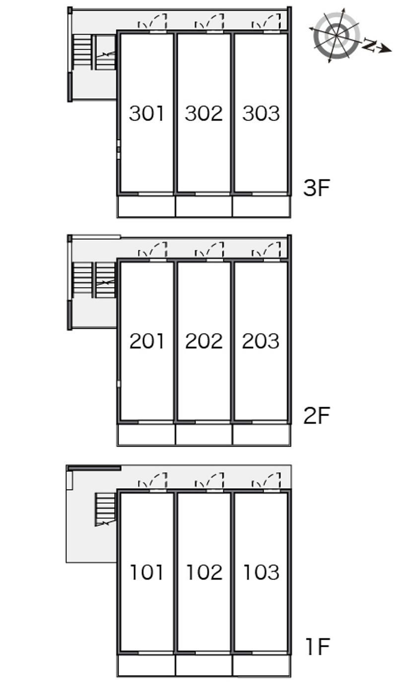 クレイノ与野本町 間取配置図