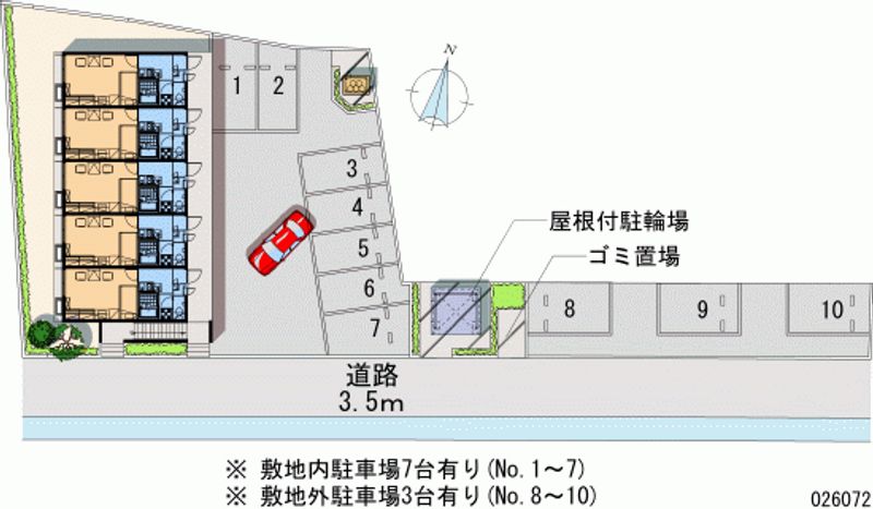 レオパレスグリーンラインⅡ 月極駐車場