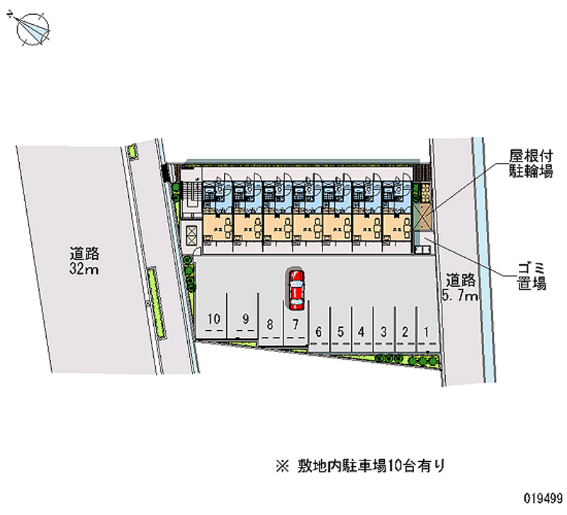 レオパレスルーク 月極駐車場