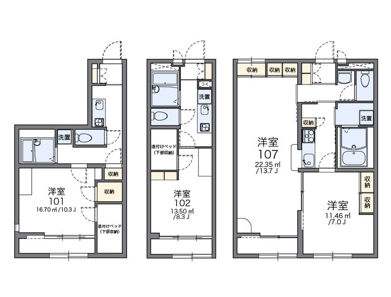 レオパレス千成Ⅱ 間取図