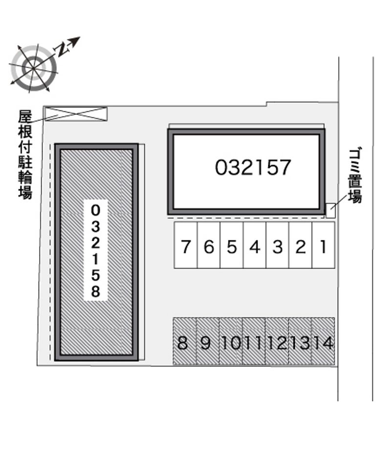 レオパレス琴芝Ａ館 配置図