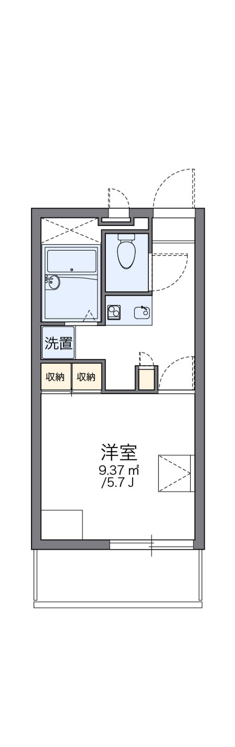 レオパレスウエストリバーⅡ 間取図