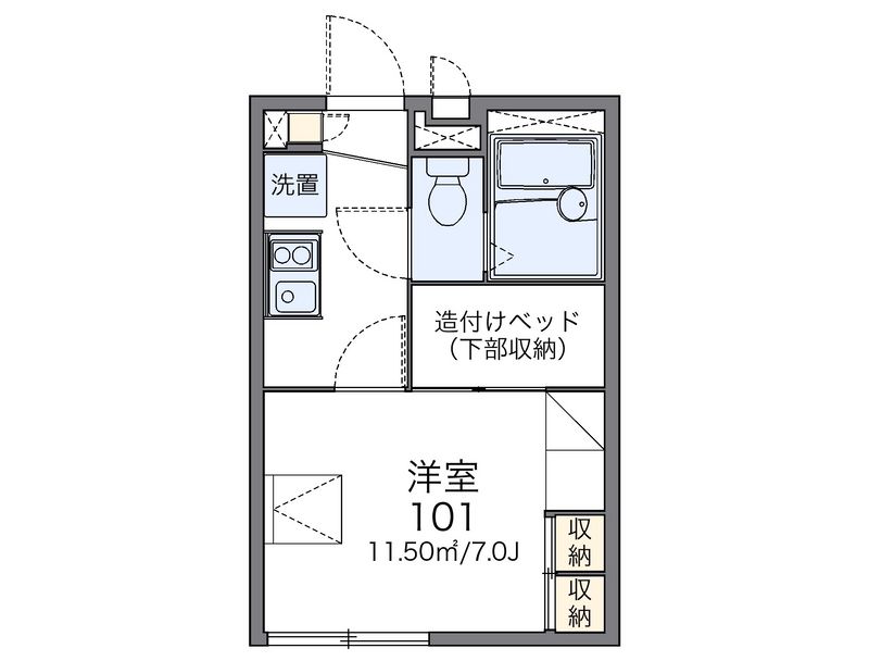 レオパレス横田レジデンス 間取図